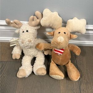 Kinder brand holiday reindeer plush toys 12” brand new